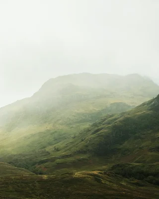 Mountain scenery in Glen Coe in the Scottish Highlands