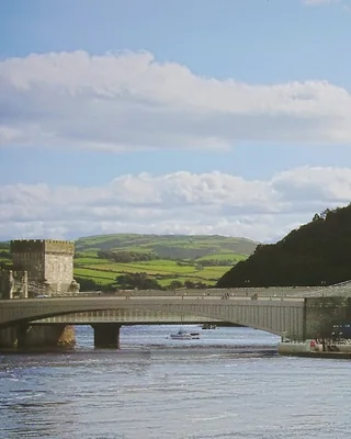 Conwy Castle and bridge in North Wales